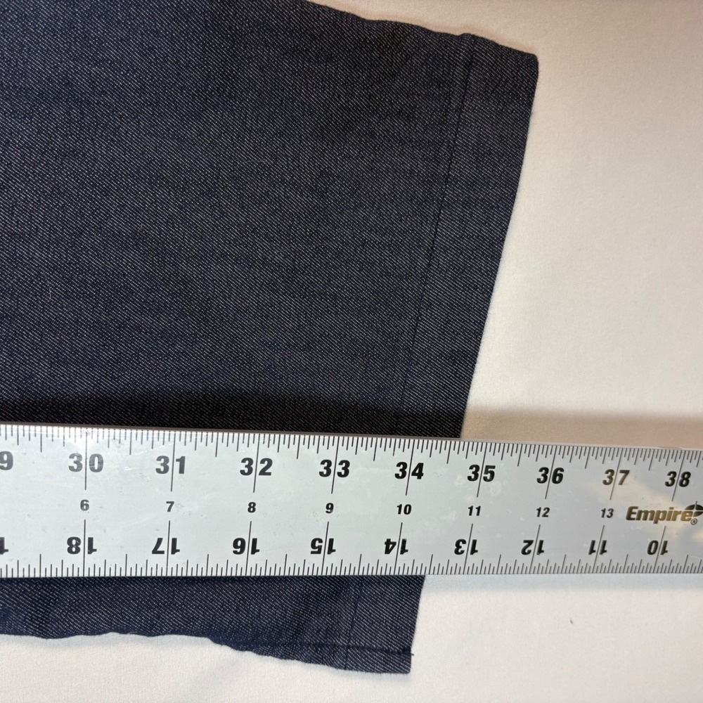 AnyBody Womens Dark Wash Straight Leg Denim Pants Blue Patch Pockets Size 10 - Picture 5 of 10